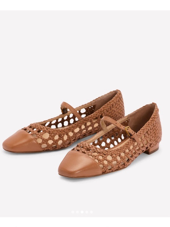Boden Shoes - Boden Penelope Mary Jane Flats Tan Weave size US 9/EU 40